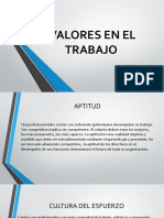 Valores, Actitud y Aptitud en El Trabajo - Etica