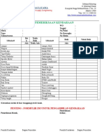 Form Check List Kendaraan