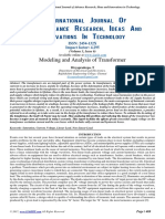 Modeling and Analysis of Transformer