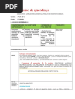 SESION PERSONAL SOCIAl MANIFESTACIONES CULTURALES DEL PUEBLO