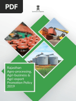 Rajasthan Agri Business Policy 2019