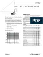 Widex Moment™ Ric 10 With S-Receiver S-Receiver Mrb0: Standard Technology