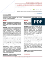 Lesiones Podológicas Y Salud de Los Pies en Pacientes Oncológicos