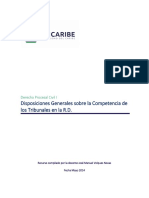 Unidad 3. Recurso 1. Disposiciones Generales Sobre La Competencia de Los Tribunales en La R.D.