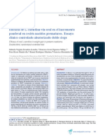 Eficacia de L-Carnitina Vía Oral en El Incremento Ponderal en Recién Nacidos Prematuros. Ensayo Clínico Controlado Aleatorizado Doble Ciego