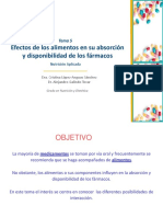 Tema 5. Efectos de Los Alimentos en La Absorción y La Biodisponibilidad de Los Fármacos 22-23