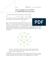 Poisson's Equation by The FEM Using A MATLAB Mesh Generator: 4u F U 0 On D