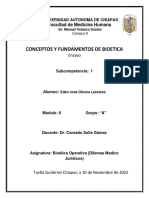 Ensayo - Conceptos y Fundamentos de Bioetica