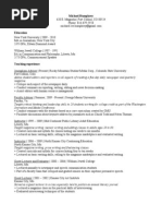 Michael Humphrey Resume