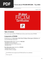 All You Need To Know About FRCEM MRCEM Top 2022 Useful Updates