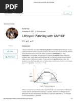 Lifecycle Planning With SAP IBP