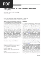 Effects of Methanol On The S - State Transitions in Photosynthetic Water-Splitting