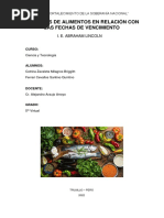 Informe Las Leyes de Alimentos en Relación Con Las Fechas de Vencimiento