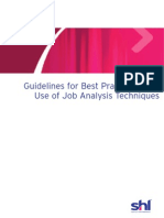 Job Analysis - Best Practice