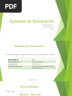 Sistemas de Numeración