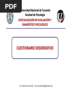 Cuestionario Desiderativo 2017 Unt