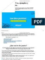 Los Dos Puntos - Uso, Ejemplos y Ejercicios Resueltos