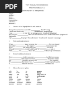 TEST PREPARATION EXERCISES Pre - Intermediate C