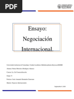 Ensayo Negociacion Internacional