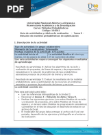 Guía de Actividades y Rúbrica de Evaluación - Unidad 2 - Tarea 3 - Solución de Modelos Probabilísticos de Optimización