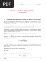 L24 - Deadbeat Response Design - Sampled Data Control Systems With Deadbeat Response