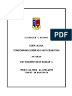 Kertas Kerja Perkhemahan Bersepadu 2019