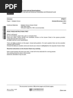 Cambridge International Examinations Cambridge International Advanced Subsidiary and Advanced Level