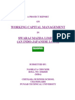 Swaraj Mazda Limited A Project Report On Working Capital Management