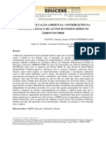 Oficinas de Educação Ambiental: Contribuições Na Formação Inicial E de Alunos Do Ensino Médio No Âmbito Do Pibid