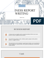 Business Report Writing