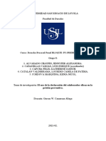 Trabajo de Investigación - El Uso de La Declaración Del Colaborador Eficaz en La Prisión Preventiva.