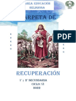 Carpeta de Recuperacion Ciclo Vi Educacion Religiosa