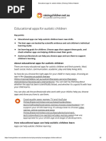 Educational Apps For Autistic Children - Raising Children Network