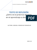 MLNIDIN1853 - Texto de Reflexión ¿Cómo Es La Práctica Docente en El Aprendizaje A Distancia