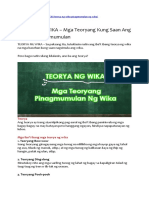 Teorya NG Wika