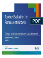 Teacher Evaluation Professional Growth