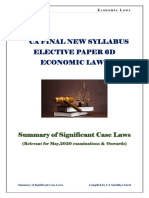 Ca Final New Syllabus Elective Paper 6D Economic Laws: Summary of Significant Case Laws