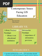 Contemporary Issues Facing LIS Education