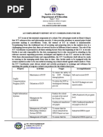 STO. CRISTO ES - ICT - Coordinators Accomplishment Report 2021