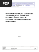 Normas e Instruções Gerais para Apresentação de Projetos de Sistemas de Água e Esgoto