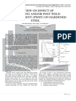 A Review On Effect of Preheating and or