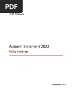 Autumn Statement 2022 Policy Costings