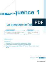 Séquence 1. La Question de L Altérité. Sommaire