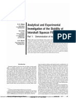 Analytical and Experimental Investigation of The Stability of Intershaft Squeeze Film Dampers