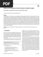 Journal of Porous Materials - Influence of The Addition of Carbon Structures in Cellulose Cryogels