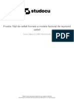 Prueba 16pf de Cattell Formato A Modelo Factorial de Raymond Cattell