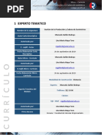 Currículo 2019 Gestión de Producción y Cadena de Suministros