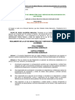 Reglamento de La Ley de Obras Públicas y Servicios Relacionados Con Las Mismas