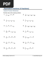 Grade 6 Equivalent Fractions Hardest A