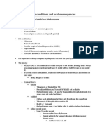 Common Ophthalmic Conditions and Ocular Emergencies